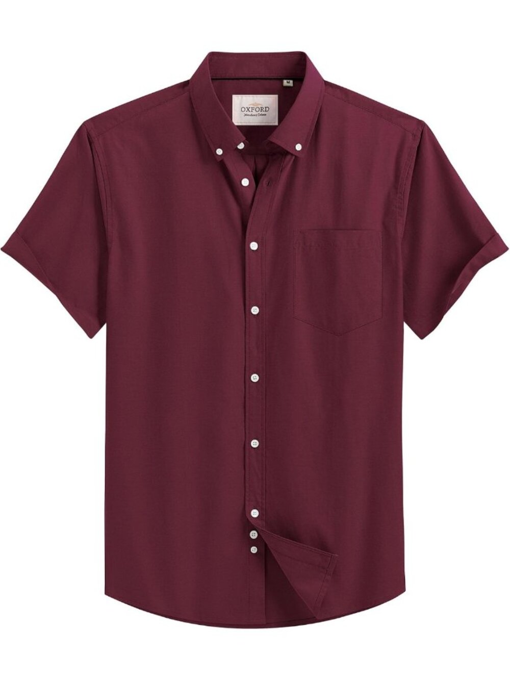Men's Short Sleeve Oxford Dress Shirt - Casual Button Down for Summer Style